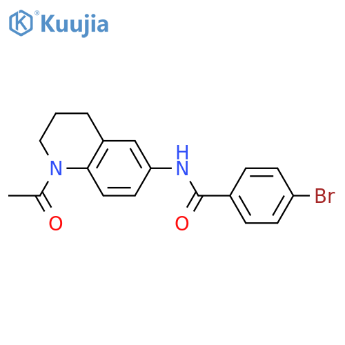 N-(1-acetyl-1,2,3,4-tetrahydroquinolin-6-yl)-4-bromobenzamide structure