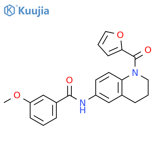 N-1-(furan-2-carbonyl)-1,2,3,4-tetrahydroquinolin-6-yl-3-methoxybenzamide structure