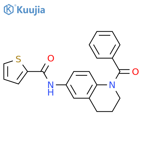 N-(1-benzoyl-1,2,3,4-tetrahydroquinolin-6-yl)thiophene-2-carboxamide structure