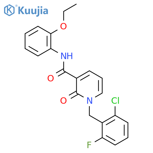 1-(2-chloro-6-fluorophenyl)methyl-N-(2-ethoxyphenyl)-2-oxo-1,2-dihydropyridine-3-carboxamide structure