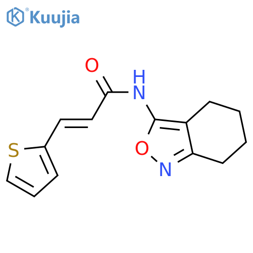 (2E)-N-(4,5,6,7-tetrahydro-2,1-benzoxazol-3-yl)-3-(thiophen-2-yl)prop-2-enamide structure