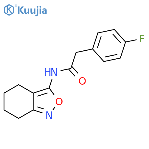 2-(4-fluorophenyl)-N-(4,5,6,7-tetrahydro-2,1-benzoxazol-3-yl)acetamide structure