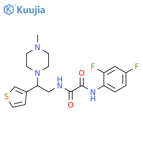 N'-(2,4-difluorophenyl)-N-2-(4-methylpiperazin-1-yl)-2-(thiophen-3-yl)ethylethanediamide structure