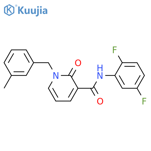 N-(2,5-difluorophenyl)-1-(3-methylphenyl)methyl-2-oxo-1,2-dihydropyridine-3-carboxamide structure