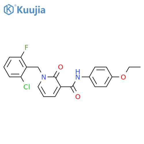1-(2-chloro-6-fluorophenyl)methyl-N-(4-ethoxyphenyl)-2-oxo-1,2-dihydropyridine-3-carboxamide structure