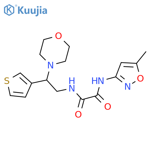 N-(5-methyl-1,2-oxazol-3-yl)-N'-2-(morpholin-4-yl)-2-(thiophen-3-yl)ethylethanediamide structure