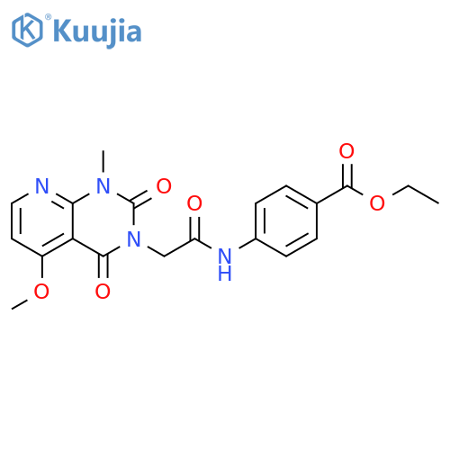 ethyl 4-(2-{5-methoxy-1-methyl-2,4-dioxo-1H,2H,3H,4H-pyrido2,3-dpyrimidin-3-yl}acetamido)benzoate structure