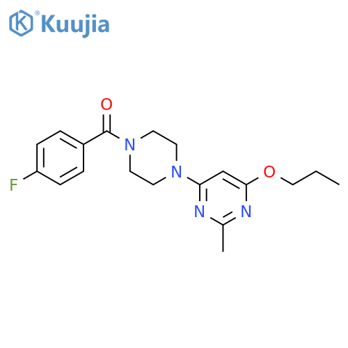 4-4-(4-fluorobenzoyl)piperazin-1-yl-2-methyl-6-propoxypyrimidine structure