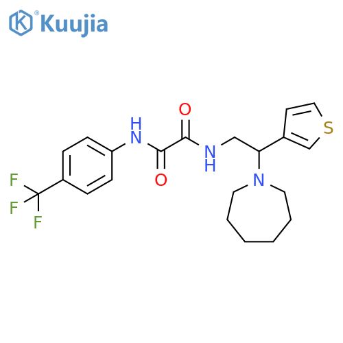 N'-2-(azepan-1-yl)-2-(thiophen-3-yl)ethyl-N-4-(trifluoromethyl)phenylethanediamide structure
