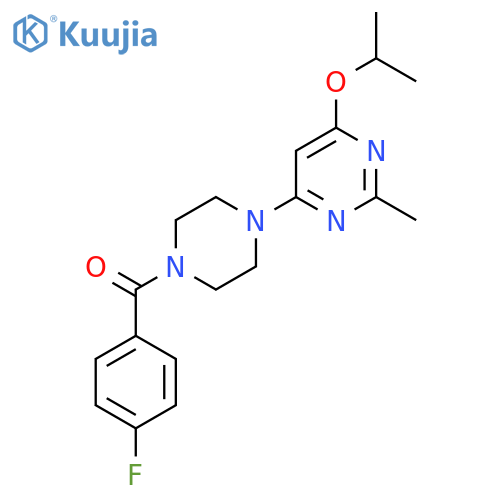 4-4-(4-fluorobenzoyl)piperazin-1-yl-2-methyl-6-(propan-2-yloxy)pyrimidine structure