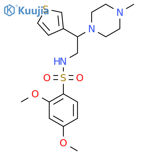 2,4-dimethoxy-N-2-(4-methylpiperazin-1-yl)-2-(thiophen-3-yl)ethylbenzene-1-sulfonamide structure