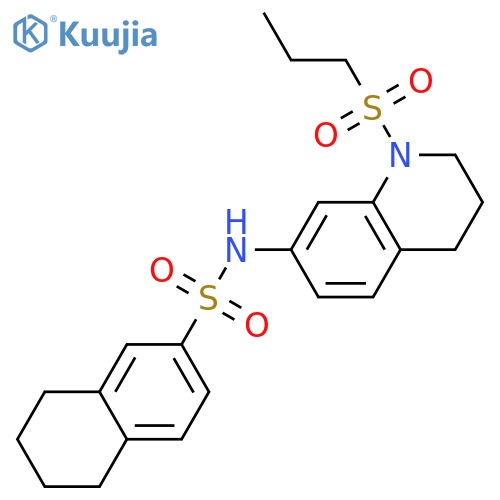N-1-(propane-1-sulfonyl)-1,2,3,4-tetrahydroquinolin-7-yl-5,6,7,8-tetrahydronaphthalene-2-sulfonamide structure