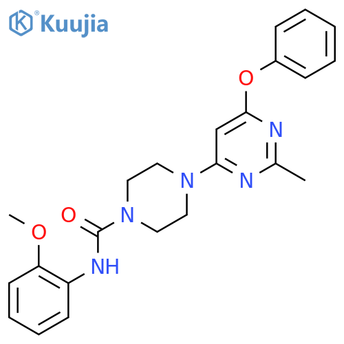 N-(2-methoxyphenyl)-4-(2-methyl-6-phenoxypyrimidin-4-yl)piperazine-1-carboxamide structure