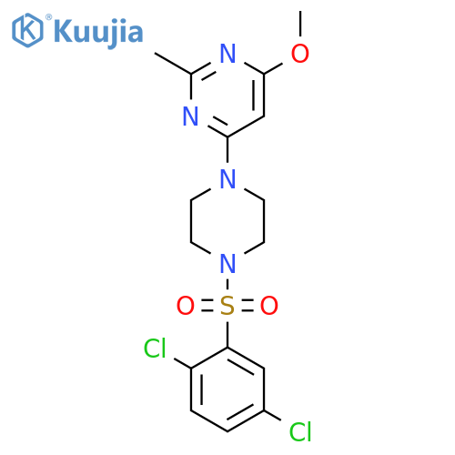 4-4-(2,5-dichlorobenzenesulfonyl)piperazin-1-yl-6-methoxy-2-methylpyrimidine structure