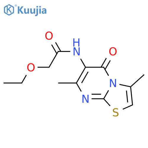 N-{3,7-dimethyl-5-oxo-5H-1,3thiazolo3,2-apyrimidin-6-yl}-2-ethoxyacetamide structure