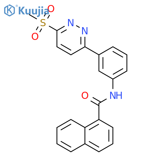 N-3-(6-methanesulfonylpyridazin-3-yl)phenylnaphthalene-1-carboxamide structure
