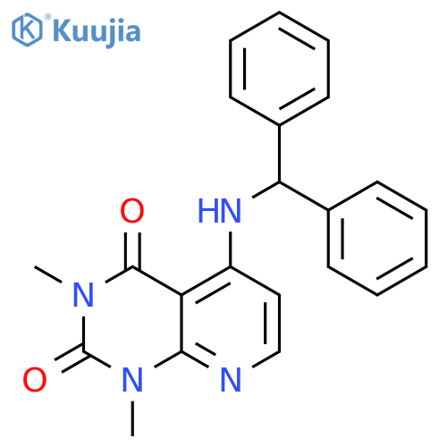 5-(diphenylmethyl)amino-1,3-dimethyl-1H,2H,3H,4H-pyrido2,3-dpyrimidine-2,4-dione structure