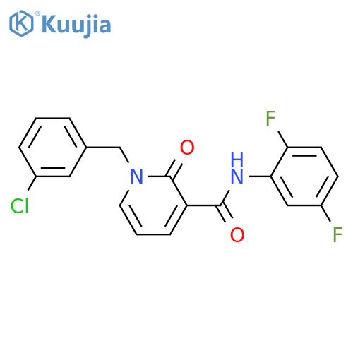 1-(3-chlorophenyl)methyl-N-(2,5-difluorophenyl)-2-oxo-1,2-dihydropyridine-3-carboxamide structure