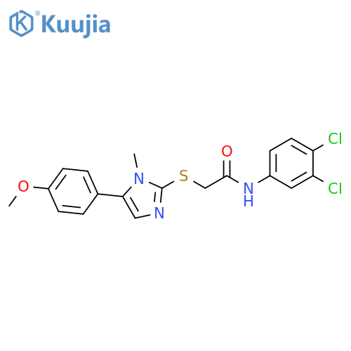 N-(3,4-dichlorophenyl)-2-{5-(4-methoxyphenyl)-1-methyl-1H-imidazol-2-ylsulfanyl}acetamide structure