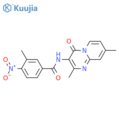 N-{2,8-dimethyl-4-oxo-4H-pyrido1,2-apyrimidin-3-yl}-3-methyl-4-nitrobenzamide structure