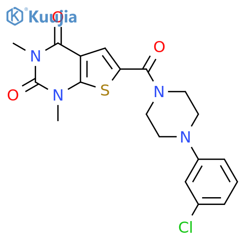 6-4-(3-chlorophenyl)piperazine-1-carbonyl-1,3-dimethyl-1H,2H,3H,4H-thieno2,3-dpyrimidine-2,4-dione structure