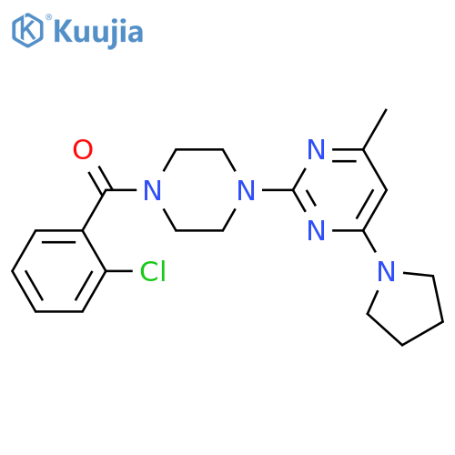 2-4-(2-chlorobenzoyl)piperazin-1-yl-4-methyl-6-(pyrrolidin-1-yl)pyrimidine structure