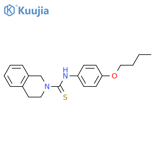 N-(4-butoxyphenyl)-1,2,3,4-tetrahydroisoquinoline-2-carbothioamide structure