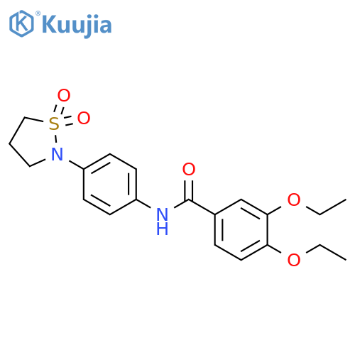 N-4-(1,1-dioxo-1lambda6,2-thiazolidin-2-yl)phenyl-3,4-diethoxybenzamide structure
