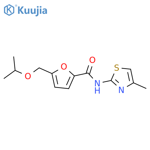 N-(4-methyl-1,3-thiazol-2-yl)-5-(propan-2-yloxy)methylfuran-2-carboxamide structure