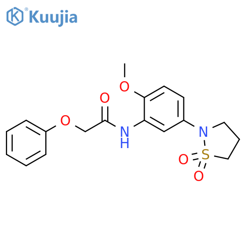 N-5-(1,1-dioxo-1lambda6,2-thiazolidin-2-yl)-2-methoxyphenyl-2-phenoxyacetamide structure