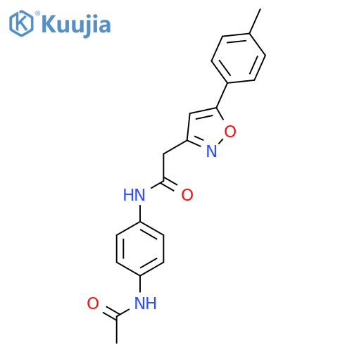 N-(4-acetamidophenyl)-2-5-(4-methylphenyl)-1,2-oxazol-3-ylacetamide structure