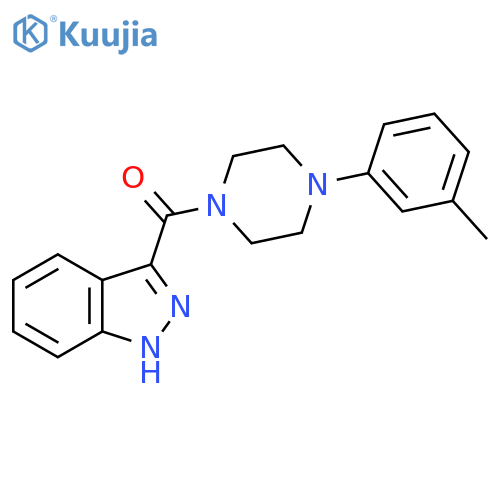3-4-(3-methylphenyl)piperazine-1-carbonyl-1H-indazole structure