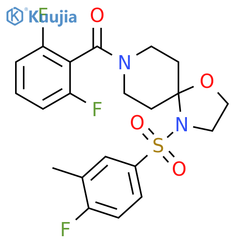 8-(2,6-difluorobenzoyl)-4-(4-fluoro-3-methylbenzenesulfonyl)-1-oxa-4,8-diazaspiro4.5decane structure