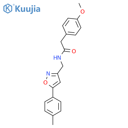 2-(4-methoxyphenyl)-N-{5-(4-methylphenyl)-1,2-oxazol-3-ylmethyl}acetamide structure
