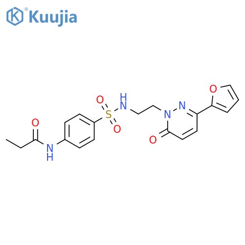 N-4-({2-3-(furan-2-yl)-6-oxo-1,6-dihydropyridazin-1-ylethyl}sulfamoyl)phenylpropanamide structure