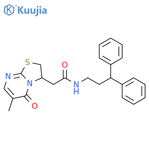 N-(3,3-diphenylpropyl)-2-{6-methyl-5-oxo-2H,3H,5H-1,3thiazolo3,2-apyrimidin-3-yl}acetamide structure