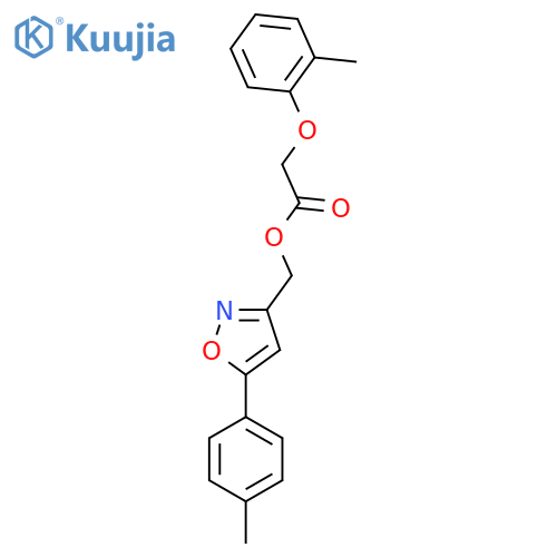 5-(4-methylphenyl)-1,2-oxazol-3-ylmethyl 2-(2-methylphenoxy)acetate structure