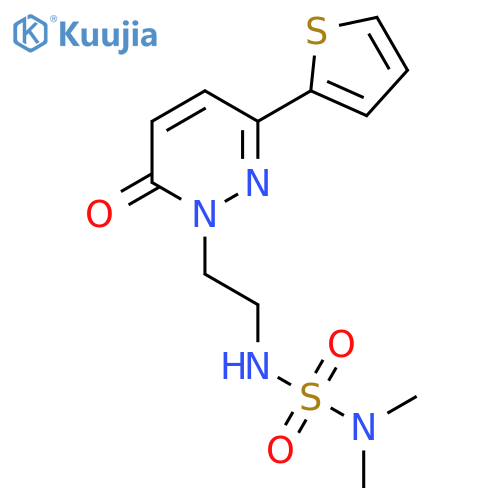 2-{2-(dimethylsulfamoyl)aminoethyl}-6-(thiophen-2-yl)-2,3-dihydropyridazin-3-one structure