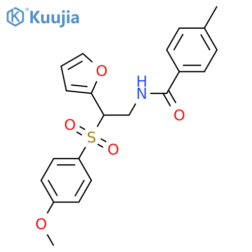 N-2-(furan-2-yl)-2-(4-methoxybenzenesulfonyl)ethyl-4-methylbenzamide structure