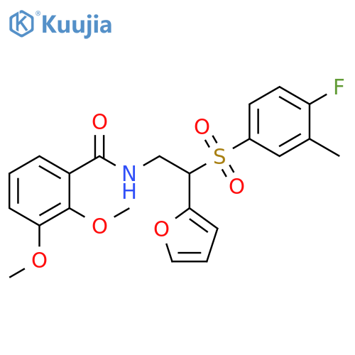 N-2-(4-fluoro-3-methylbenzenesulfonyl)-2-(furan-2-yl)ethyl-2,3-dimethoxybenzamide structure