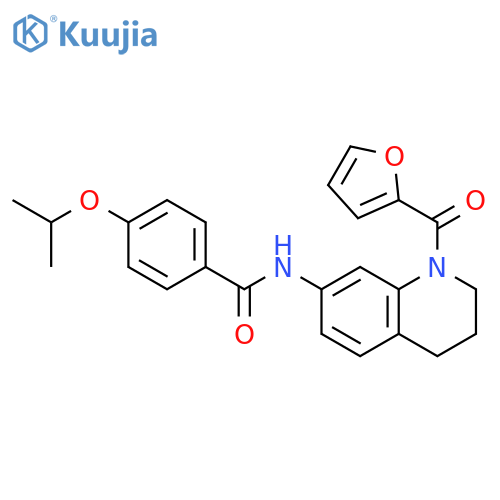 N-1-(furan-2-carbonyl)-1,2,3,4-tetrahydroquinolin-7-yl-4-(propan-2-yloxy)benzamide structure
