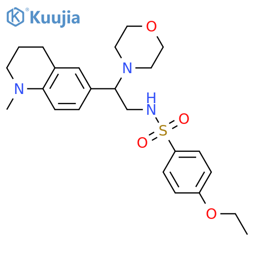 4-ethoxy-N-2-(1-methyl-1,2,3,4-tetrahydroquinolin-6-yl)-2-(morpholin-4-yl)ethylbenzene-1-sulfonamide structure