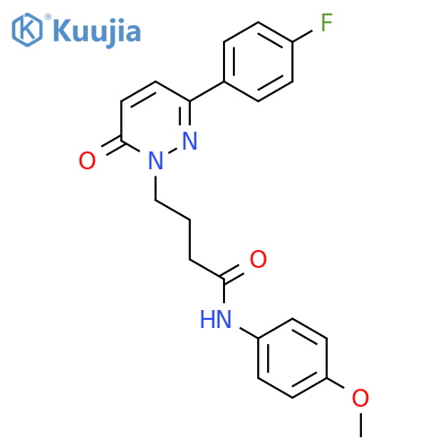 4-3-(4-fluorophenyl)-6-oxo-1,6-dihydropyridazin-1-yl-N-(4-methoxyphenyl)butanamide structure