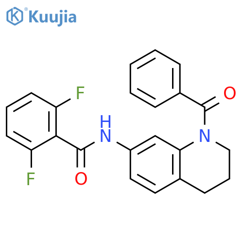 N-(1-benzoyl-1,2,3,4-tetrahydroquinolin-7-yl)-2,6-difluorobenzamide structure