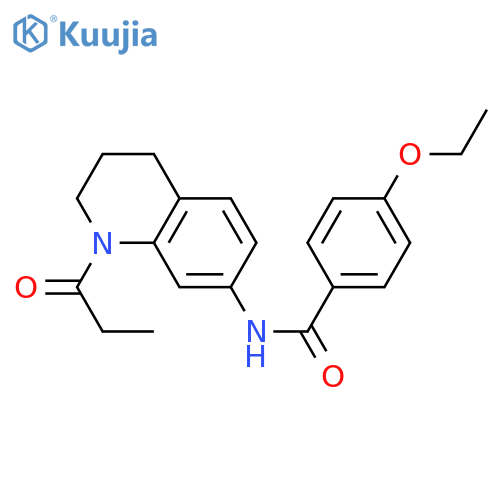 4-ethoxy-N-(1-propanoyl-1,2,3,4-tetrahydroquinolin-7-yl)benzamide structure