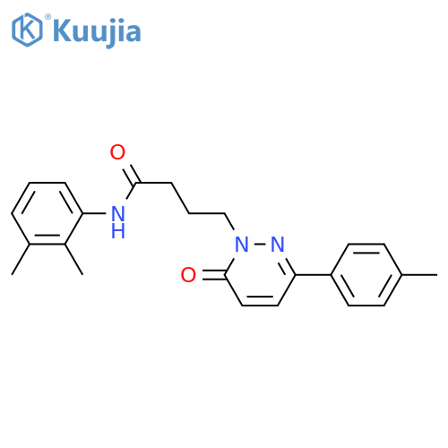 N-(2,3-dimethylphenyl)-4-3-(4-methylphenyl)-6-oxo-1,6-dihydropyridazin-1-ylbutanamide structure