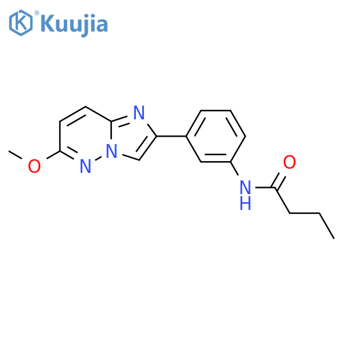 N-(3-{6-methoxyimidazo1,2-bpyridazin-2-yl}phenyl)butanamide structure