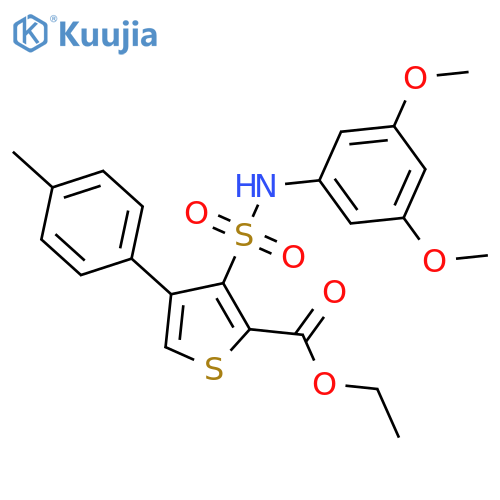 ethyl 3-(3,5-dimethoxyphenyl)sulfamoyl-4-(4-methylphenyl)thiophene-2-carboxylate structure