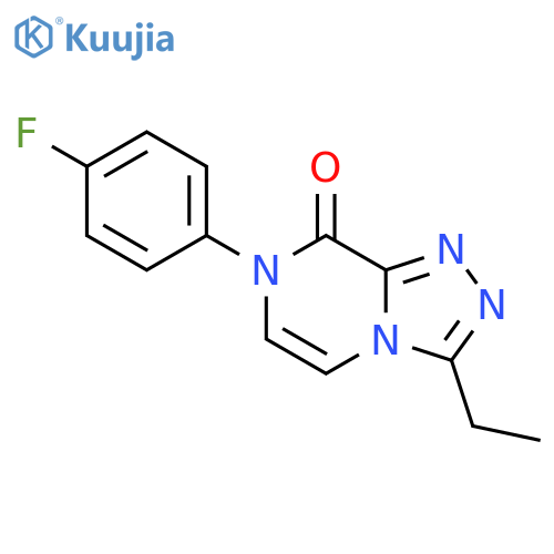 3-ethyl-7-(4-fluorophenyl)-7H,8H-1,2,4triazolo4,3-apyrazin-8-one structure