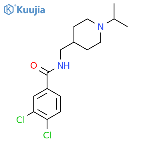 3,4-dichloro-N-{1-(propan-2-yl)piperidin-4-ylmethyl}benzamide structure